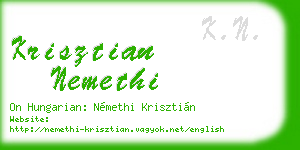 krisztian nemethi business card